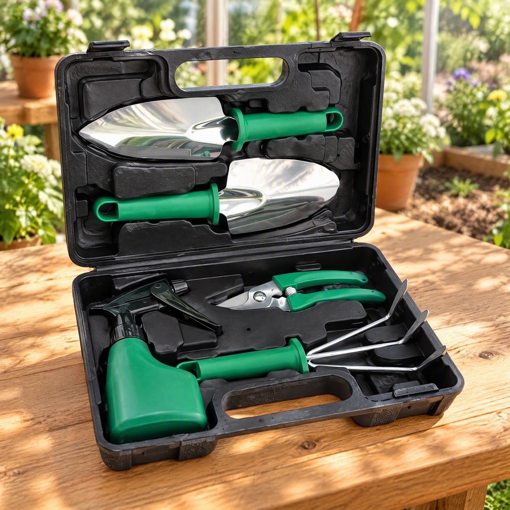 Indoor Garden Kit - 5-teiliges Gartengeräte-Set aus Edelstahl mit Schaufel