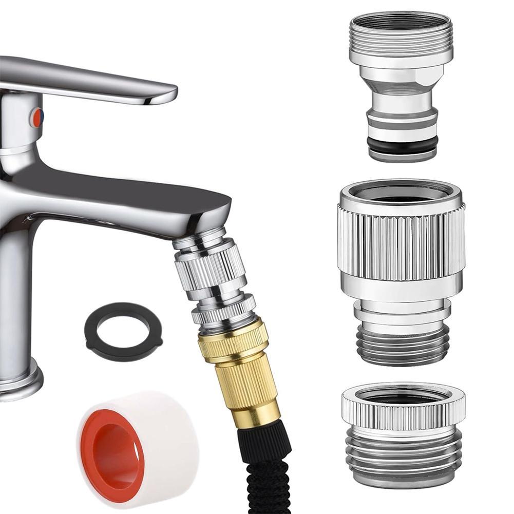 Smart Garden Kit - Wasserhahn-Adapter-Set für Gartenschläuche und Duschanschluss, Schnellanschlüsse,