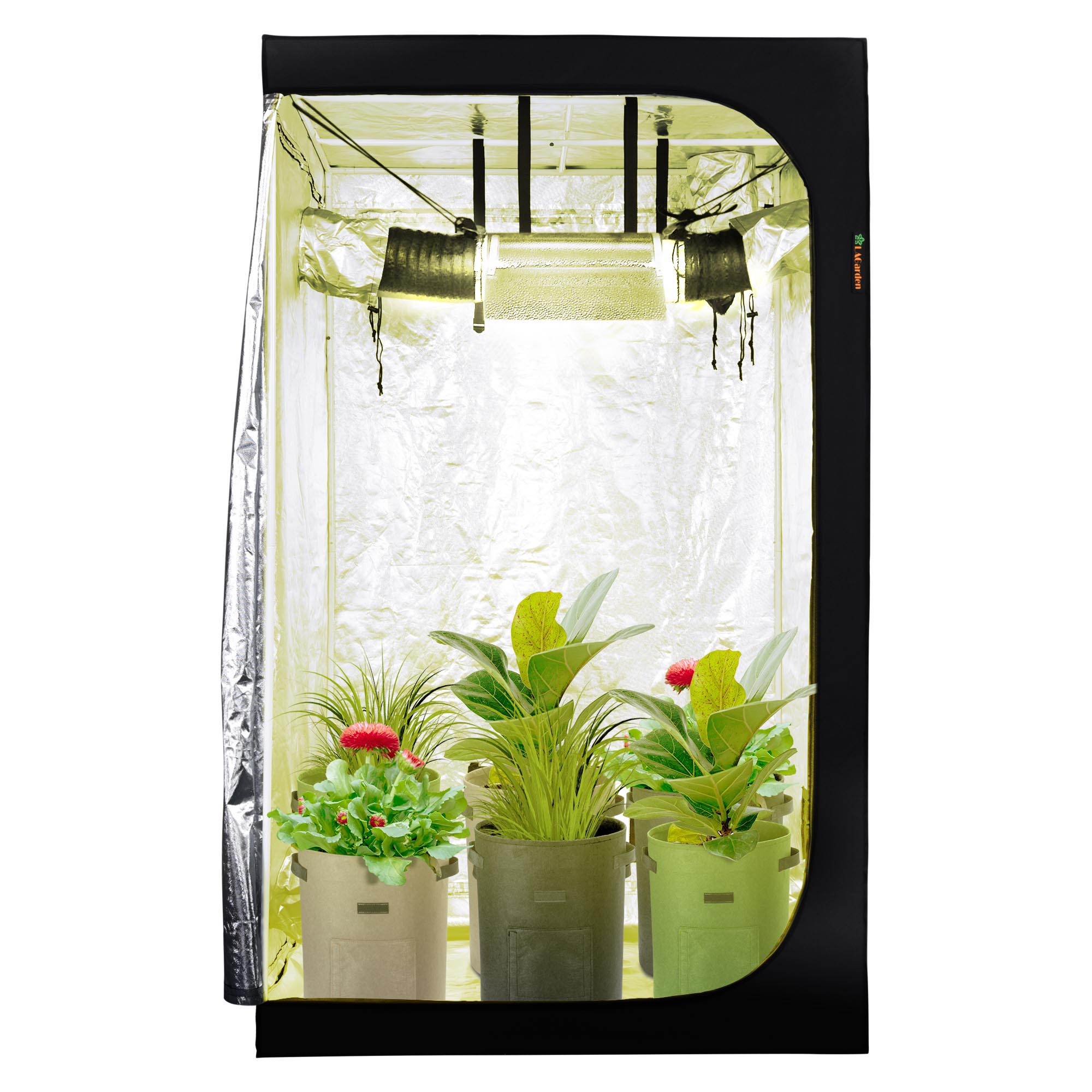 Indoor Garden Kit - 90x90x180cm Indoor-Growzelt, Komplettes Pflanzenzucht-Set, Einfache Montage,