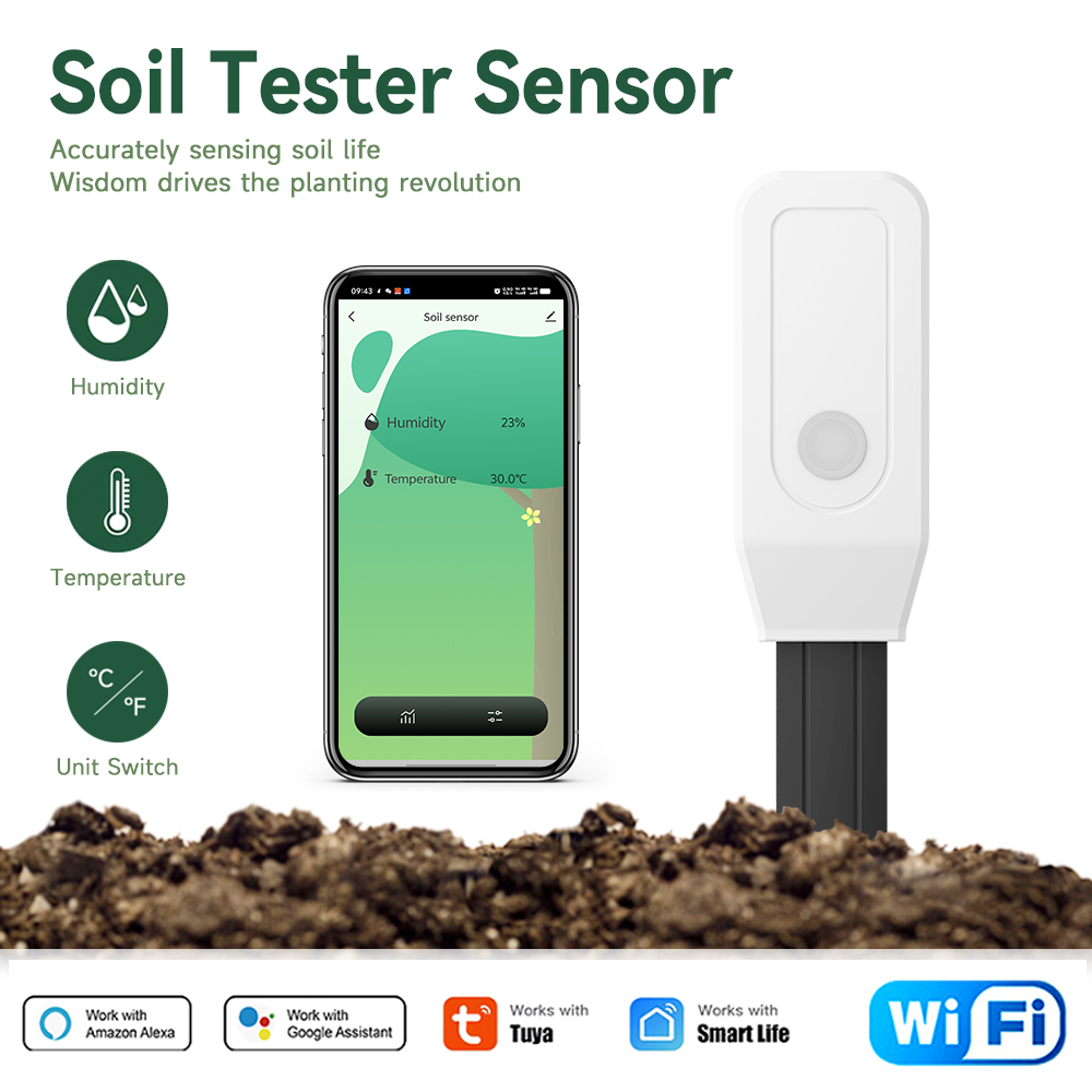 Plant Sensor - Tuya Smart WiFi Bodentester Temperatur- und